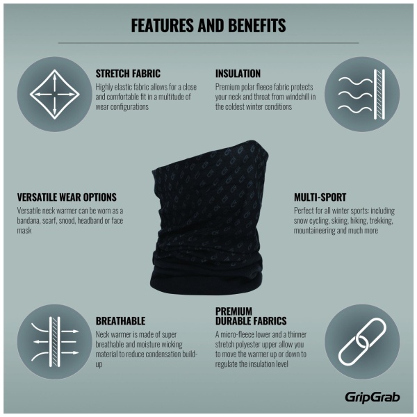 Gripgrab Multifunctionele Thermal Fleece Nekwarmer - Afbeelding 8