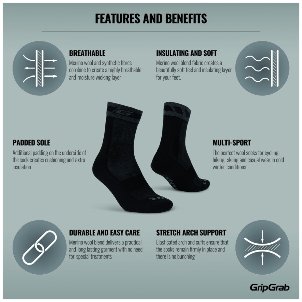 Gripgrab Merino Winter Sok - Afbeelding 8