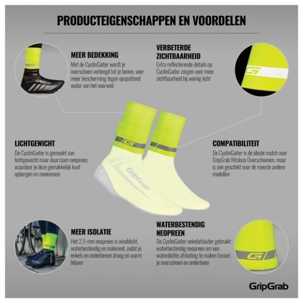 Gripgrab CyclinGaiter Hi-Vis Rainy Weather Ankle Cuff - Afbeelding 11