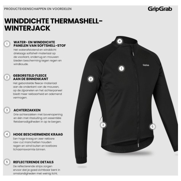 Gripgrab Winddichte ThermaShell winterjack - Afbeelding 5