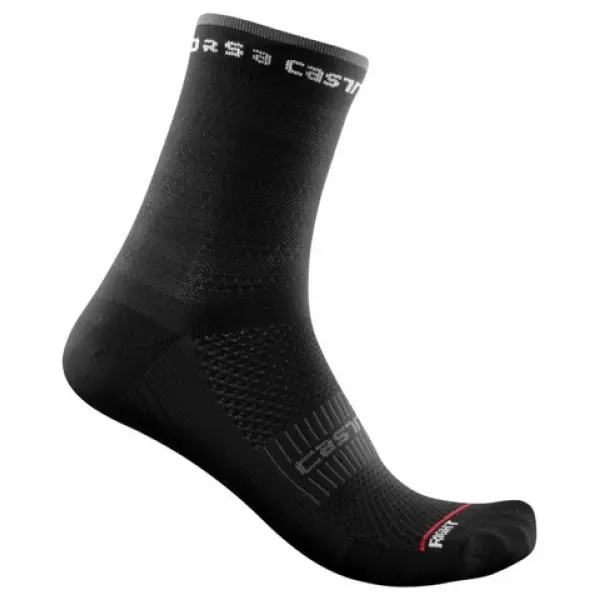 Castelli Rosso Corsa Women 11 Sock Black/White